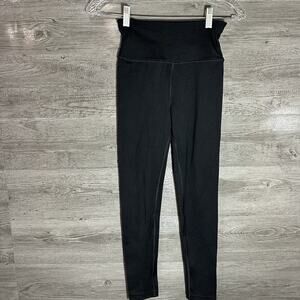 Victoria's Secret Va Black Chris Cross Waist Leggings SZ 2